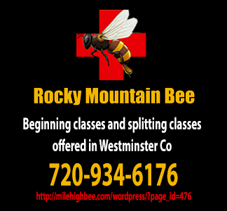 Rocky Mountain Bee: beginning classes and splitting classes offered in Westminster, CO, 720-934-6176 (opens in a new tab)